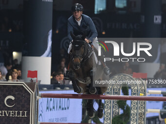 Steve Guerdat rides Lancellotta during the International Winning Round CSI5*-W Trophy No. 5 presented by Crivelli at Jumping Verona in Veron...