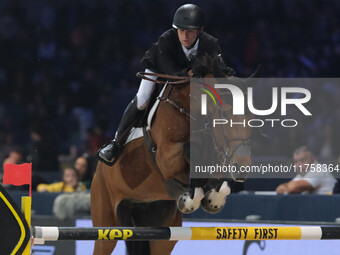 Gilles Thomas rides Luna van het Dennehof during the International Winning Round CSI5*-W Trophy No. 5 presented by Crivelli at Jumping Veron...