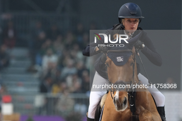 Petronella Andersson rides Castres van de Begijnakker Z during the International Winning Round CSI5*-W Trophy No. 5 presented by Crivelli at...