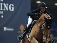 Petronella Andersson rides Castres van de Begijnakker Z during the International Winning Round CSI5*-W Trophy No. 5 presented by Crivelli at...