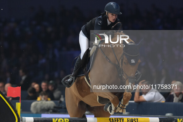 Petronella Andersson rides Castres van de Begijnakker Z during the International Winning Round CSI5*-W Trophy No. 5 presented by Crivelli at...