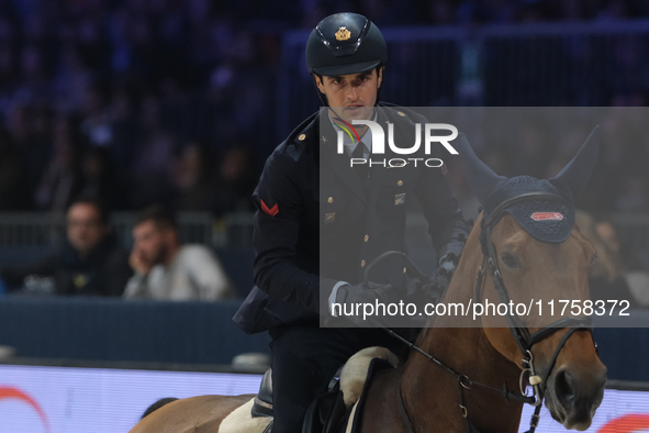 Andrea Calabro rides Nalou of Greenhill Z during the International Winning Round CSI5*-W Trophy No. 5 presented by Crivelli at Jumping Veron...