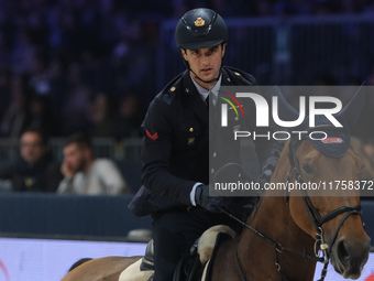 Andrea Calabro rides Nalou of Greenhill Z during the International Winning Round CSI5*-W Trophy No. 5 presented by Crivelli at Jumping Veron...