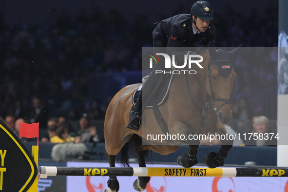 Andrea Calabro rides Nalou of Greenhill Z during the International Winning Round CSI5*-W Trophy No. 5 presented by Crivelli at Jumping Veron...