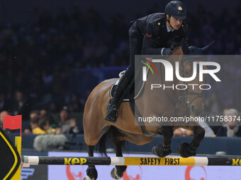 Andrea Calabro rides Nalou of Greenhill Z during the International Winning Round CSI5*-W Trophy No. 5 presented by Crivelli at Jumping Veron...