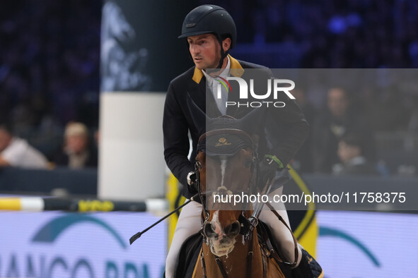 Lorenzo de Luca rides Violino il Palazetto during the International Winning Round CSI5*-W Trophy No. 5 presented by Crivelli at Jumping Vero...