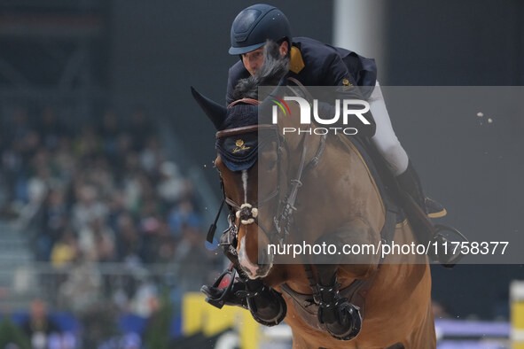 Lorenzo de Luca rides Violino il Palazetto during the International Winning Round CSI5*-W Trophy No. 5 presented by Crivelli at Jumping Vero...