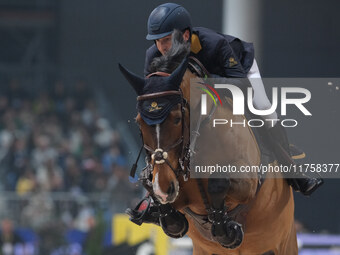 Lorenzo de Luca rides Violino il Palazetto during the International Winning Round CSI5*-W Trophy No. 5 presented by Crivelli at Jumping Vero...