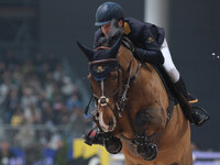 Lorenzo de Luca rides Violino il Palazetto during the International Winning Round CSI5*-W Trophy No. 5 presented by Crivelli at Jumping Vero...