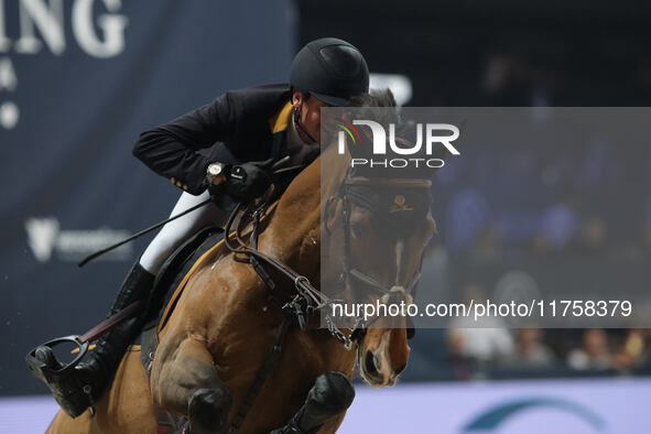 Lorenzo de Luca rides Violino il Palazetto during the International Winning Round CSI5*-W Trophy No. 5 presented by Crivelli at Jumping Vero...