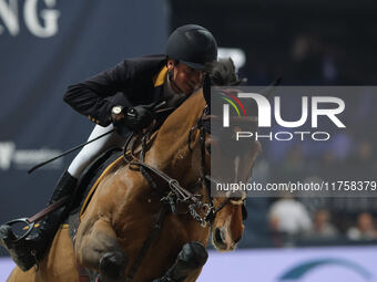 Lorenzo de Luca rides Violino il Palazetto during the International Winning Round CSI5*-W Trophy No. 5 presented by Crivelli at Jumping Vero...