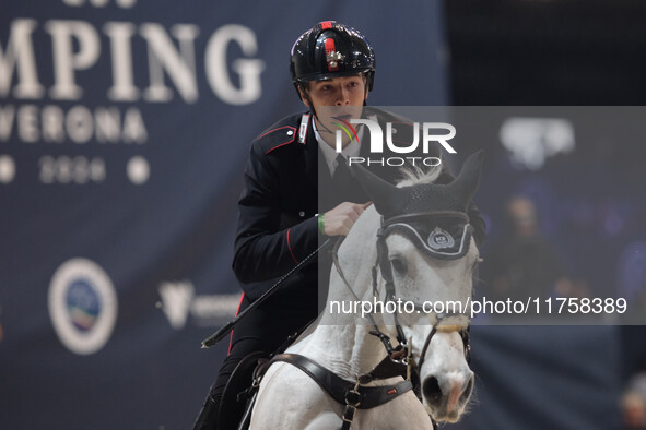 Giacomo Casadei rides Corradiena van Klein Asdonkz during the International Winning Round CSI5*-W Trophy No. 5 presented by Crivelli at Jump...