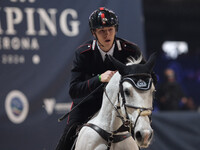 Giacomo Casadei rides Corradiena van Klein Asdonkz during the International Winning Round CSI5*-W Trophy No. 5 presented by Crivelli at Jump...