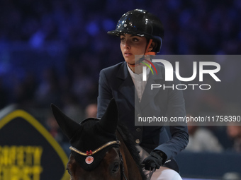 Jennifer Hochstaedter rides Winnetou de la Hamente Z during the International Winning Round CSI5*-W Trophy No. 5 presented by Crivelli at Ju...