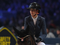 Jennifer Hochstaedter rides Winnetou de la Hamente Z during the International Winning Round CSI5*-W Trophy No. 5 presented by Crivelli at Ju...