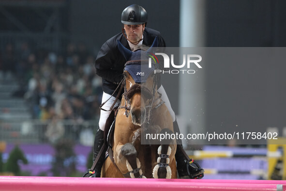 Jordy van Massenhove rides Verdiamo Z during the International Winning Round CSI5*-W Trophy No. 5 presented by Crivelli at Jumping Verona in...