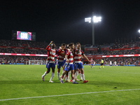 Lucas Boye of Granada CF scores the second goal of the game during the LaLiga Hypermotion match between Granada CF and CD Eldense at Nuevo L...