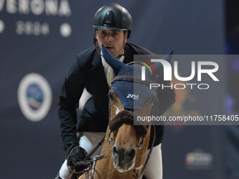 Jordy van Massenhove rides Verdiamo Z during the International Winning Round CSI5*-W Trophy No. 5 presented by Crivelli at Jumping Verona in...