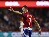 Lucas Boye of Granada CF scores the second goal of the game during the LaLiga Hypermotion match between Granada CF and CD Eldense at Nuevo L...