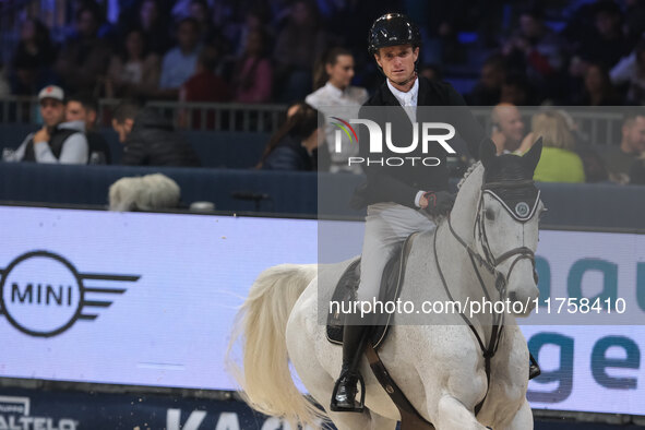 Kyle Timm rides Casino Calvin during the International Winning Round CSI5*-W Trophy No. 5 presented by Crivelli at Jumping Verona in Verona,...