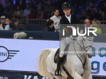 Kyle Timm rides Casino Calvin during the International Winning Round CSI5*-W Trophy No. 5 presented by Crivelli at Jumping Verona in Verona,...