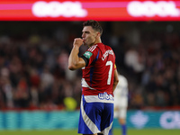 Lucas Boye of Granada CF scores the second goal of the game during the LaLiga Hypermotion match between Granada CF and CD Eldense at Nuevo L...