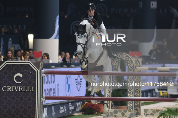 Kyle Timm rides Casino Calvin during the International Winning Round CSI5*-W Trophy No. 5 presented by Crivelli at Jumping Verona in Verona,...