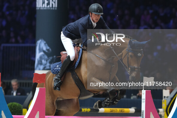 Ben Maher rides Dallas Vegas Batilly during the International Winning Round CSI5*-W Trophy No. 5 presented by Crivelli at Jumping Verona in...