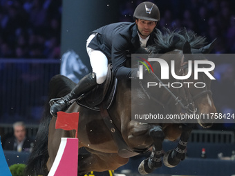 Julien Anquetin rides Flamby des Forets during the International Winning Round CSI5*-W Trophy No. 5 presented by Crivelli at Jumping Verona...