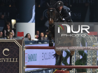 Julien Anquetin rides Flamby des Forets during the International Winning Round CSI5*-W Trophy No. 5 presented by Crivelli at Jumping Verona...