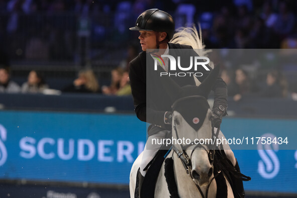 Jerome Guery rides Great Britain V during the International Winning Round CSI5*-W Trophy No. 5 presented by Crivelli at Jumping Verona in Ve...