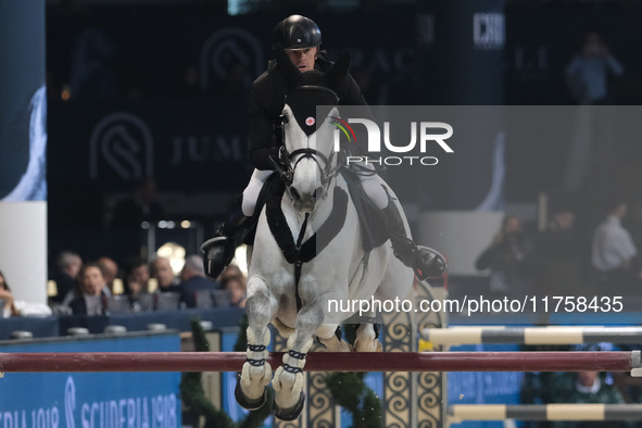 Jerome Guery rides Great Britain V during the International Winning Round CSI5*-W Trophy No. 5 presented by Crivelli at Jumping Verona in Ve...