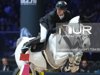 Jerome Guery rides Great Britain V during the International Winning Round CSI5*-W Trophy No. 5 presented by Crivelli at Jumping Verona in Ve...