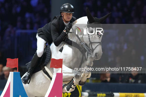 Jerome Guery rides Great Britain V during the International Winning Round CSI5*-W Trophy No. 5 presented by Crivelli at Jumping Verona in Ve...