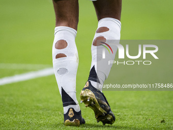 Adidas Predator shoes of Jude Bellingham of Real Madrid CF are seen during the La Liga EA Sports 2024/25 football match between Real Madrid...