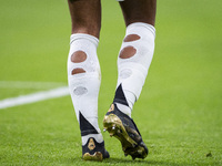 Adidas Predator shoes of Jude Bellingham of Real Madrid CF are seen during the La Liga EA Sports 2024/25 football match between Real Madrid...