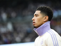 Jude Bellingham central midfield of Real Madrid and England  prior the La Liga match between Real Madrid CF and CA Osasuna at Estadio Santia...