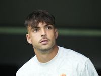 Raul Asencio centre-back of Real Madrid and Spain during the La Liga match between Real Madrid CF and CA Osasuna at Estadio Santiago Bernabe...