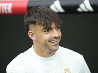 Raul Asencio centre-back of Real Madrid and Spain during the La Liga match between Real Madrid CF and CA Osasuna at Estadio Santiago Bernabe...