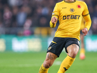 Matheus Cunha of Wolves is on the ball during the Premier League match between Wolverhampton Wanderers and Southampton at Molineux in Wolver...