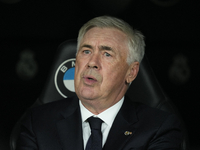 Carlo Ancelotti head coach of Real Madrid during the La Liga match between Real Madrid CF and CA Osasuna at Estadio Santiago Bernabeu on Nov...