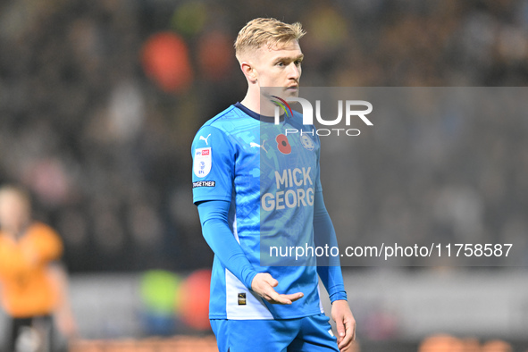 Jack Sparkes (21 Peterborough United) participates in the Sky Bet League 1 match between Peterborough and Cambridge United at London Road in...