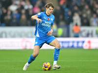 Oscar Wallin of Peterborough United controls the ball during the Sky Bet League 1 match between Peterborough United and Cambridge United in...