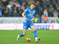 Oscar Wallin of Peterborough United controls the ball during the Sky Bet League 1 match between Peterborough United and Cambridge United in...