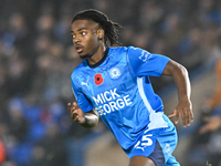 Donay Obrien Brady (35 Peterborough United) participates in the Sky Bet League 1 match between Peterborough and Cambridge United at London R...