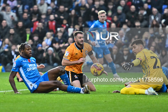 Ricky Jade Jones (17 Peterborough United) scores his first goal during the Sky Bet League 1 match between Peterborough and Cambridge United...