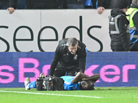 Ricky Jade Jones (17 Peterborough United) receives medical treatment during the Sky Bet League 1 match between Peterborough and Cambridge Un...