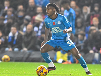 Donay Obrien Brady (35 Peterborough United) controls the ball during the Sky Bet League 1 match between Peterborough and Cambridge United at...