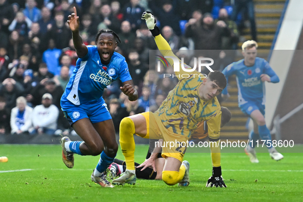 Ricky Jade Jones (17, Peterborough United) celebrates after scoring the team's first goal during the Sky Bet League 1 match between Peterbor...