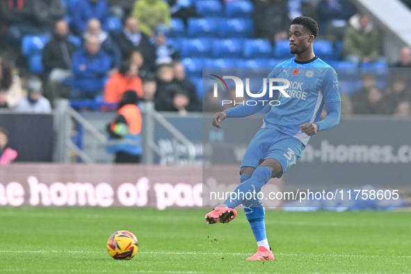 Emmanuel Fernandez (37 Peterborough United) passes the ball during the Sky Bet League 1 match between Peterborough and Cambridge United at L...